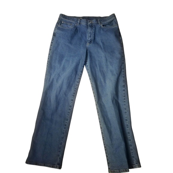Jones New York Signature Jeans Womens 12 Classic Straight Denim Stretch Pants - Picture 1 of 10
